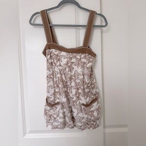 Hollister vintage Y2K brown star babydoll top